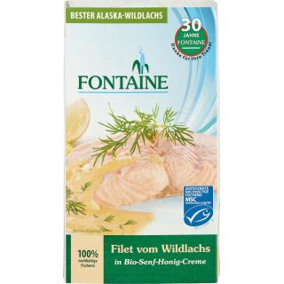 Wildlachs-Filet in Senf-Hon