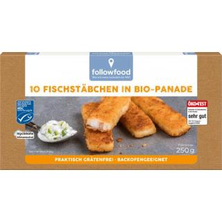 Fischstäbchen in Bio Panade