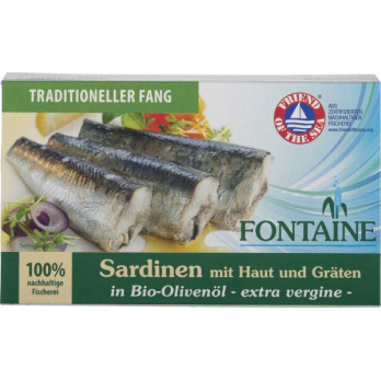 Sardinen mit Haut & Gräten