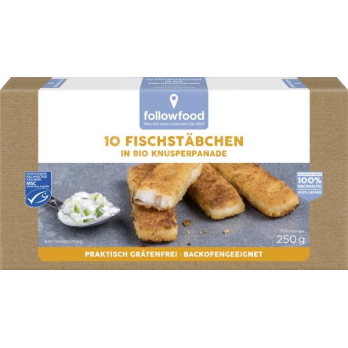 Fischstäbchen in Bio Panade