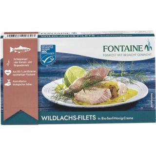 Wildlachs-Filet in Senf-Hon