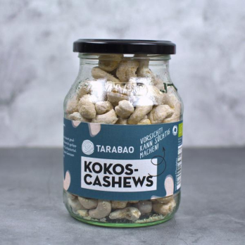 Kokos-Cashewkerne im Pfandglas